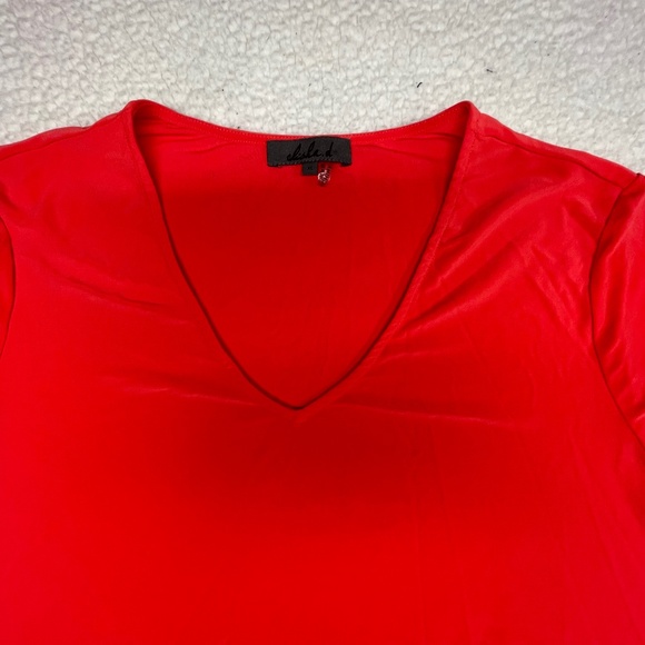 Women’s XL Alisha V-Neck Peach/Orange Tunic Top - Picture 3 of 12